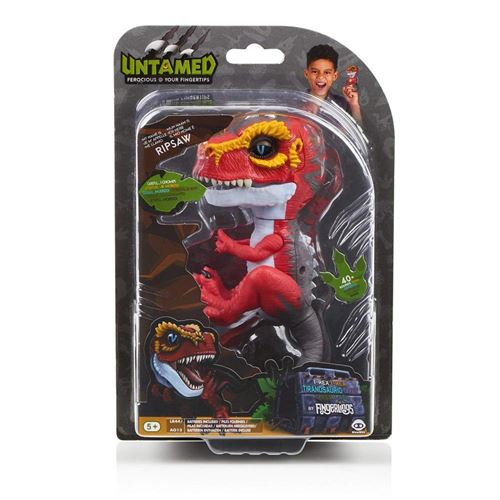 Figurine WowWee Fingerlings Untamed Bébé T-Rex Ripsaw Rouge