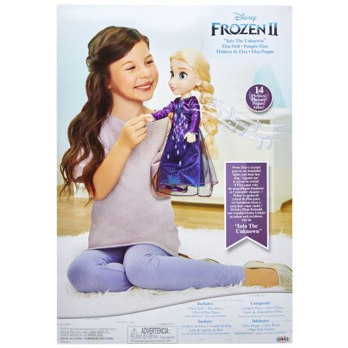 Disney Frozen 2 Elsa Zingende Pop 38 cm -[Artikel bestemd voor de Franse markt (niet verkrijgbaar in het Nederlands)]