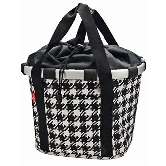 Panier KlickFix Bikebasket Pied de Poule Noir