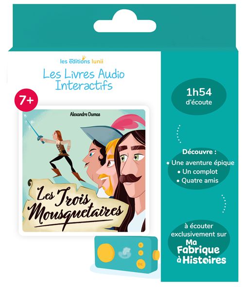 Lunii Livre audio interactif pour Ma Fabrique à Histoires Les Trois Mousquetaires - vue 1