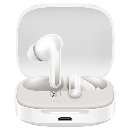 Ecouteurs intra-auriculaires sans fil Xiaomi Redmi Buds 6 Bluetooth avec réduction active du bruit Blanc