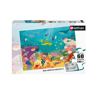 Puzzle enfant Nathan Animaux des océans 60 pièces