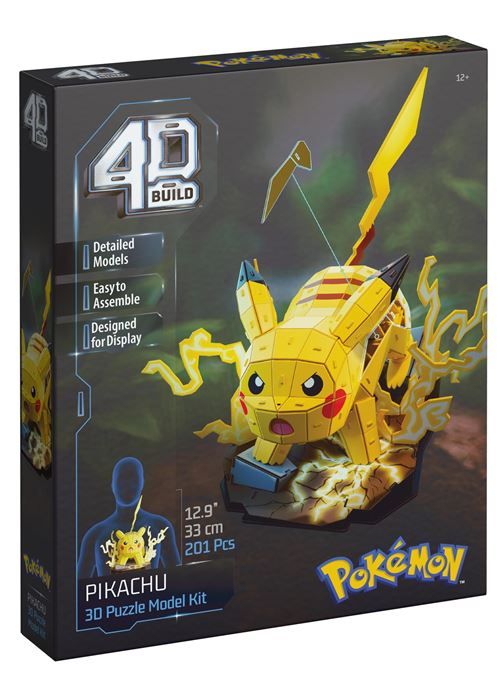 Puzzle 3D 198 pièces 4D Build Pikachu Pokémon - 4D Build