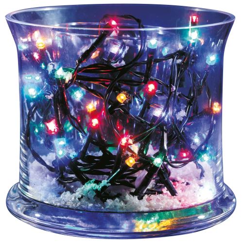 Guirlande pile 80led multicolor 8m extér