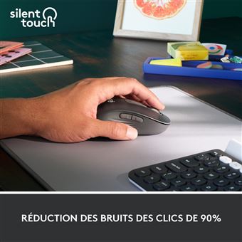 Souris sans fil Logitech Signature M650 L pour gaucher Gris graphite