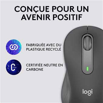 Souris sans fil Logitech Signature M650 L pour gaucher Gris graphite