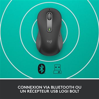 Souris sans fil Logitech Signature M650 L pour gaucher Gris graphite