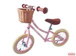 Draisienne Funbee P'tite Promeneuse 12’’ Rose avec panier