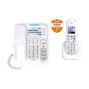 Téléphone fixe sans fil avec répondeur alcatel xl785 blanc ALCATEL 462213 Pas  Cher 