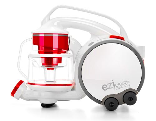 E.ziclean Turbo Silence 400 850 W Zakloze Sledestofzuiger Wit en Rood