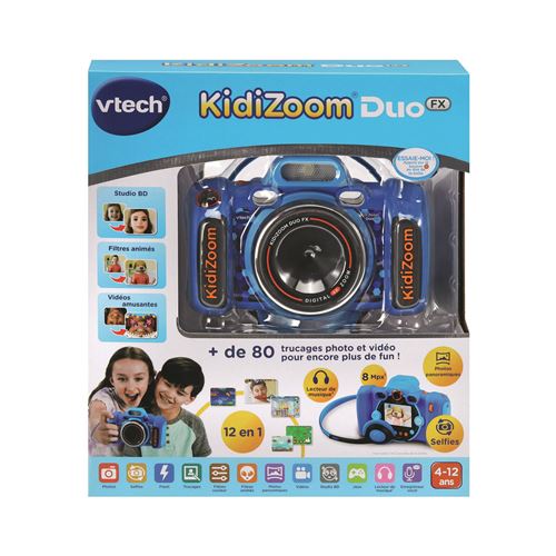 VTech KidiZoom Duo FX Appareil Photo Numérique Enfant Photo Selfie Vidéo Écran Couleur Studio BD Filtres et Effets Rigolos Cadeau Enfant de à Contenu en Français - vue 4
