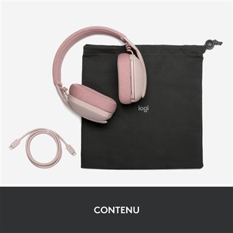 Casque PC sans fil Bluetooth Logitech Zone Vibe 100 Rose