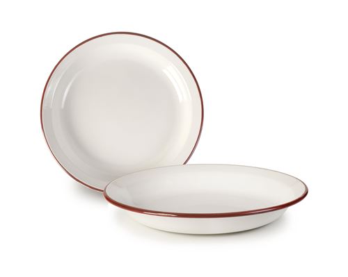 Non Communiqué Ibili 908022 Assiette Creuse Email Bordeaux 22 Cm