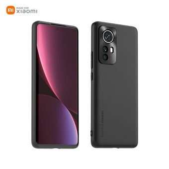 Coque arrière semi-rigide avec touché peau pour Xiaomi 12 Pro Made For Xiaomi Noir