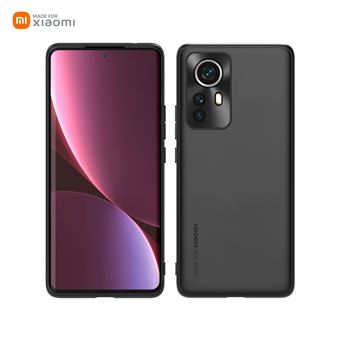 Coque arrière semi-rigide avec touché peau pour Xiaomi 12 Pro Made For Xiaomi Noir