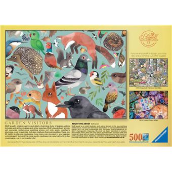Puzzle 500 Pièces Ravensburger Les visiteurs du jardin Matt Sewell