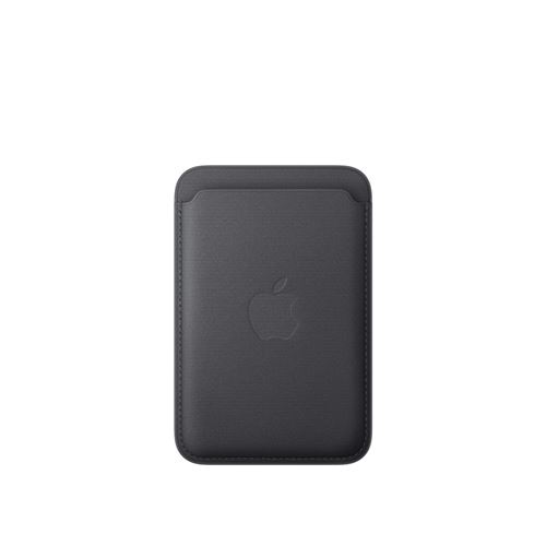 Apple Porte‑cartes en tissage fin Noir avec MagSafe pour iPhone