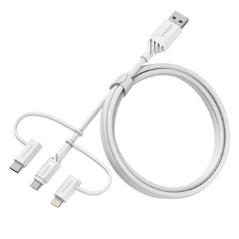 Câble renforcé 3 en 1 pour iPhone OtterBox 1m Blanc - 1