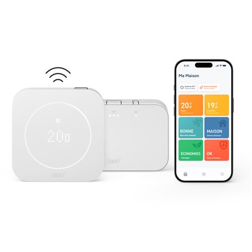 Tado Blanc Thermostat Connecté Kit De Démarrage Sans Fil Et Intelligent 2E Gén - Image 3