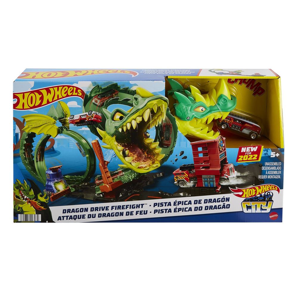 Circuit Voitures Hot Wheels Coffret Attaque Du Dragon Circuit Voitures Achat Prix Fnac