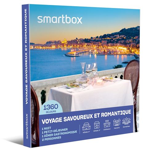 Coffret cadeau Smartbox Voyage savoureux et romantique