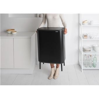 Poubelle Brabantia Bo Touch Bin Hi 2 x 30 L Noir