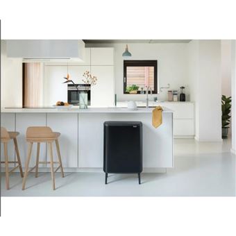 Poubelle Brabantia Bo Touch Bin Hi 2 x 30 L Noir