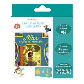 Coffret livre audio Lunii Alice aux pays des merveilles pour conteuse