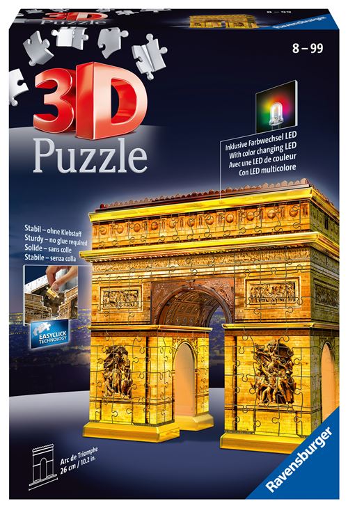 Puzzle 3D Ravensburger 3D Arc de Triomphe illuminé