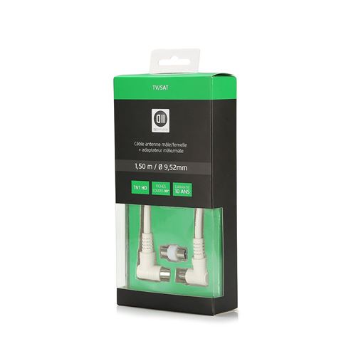 1,5m -Câble D'antenne Coaxial RCA Mâle à Mâle,1 Pièce,câble De Télévision RF 1m 1.5m 2m