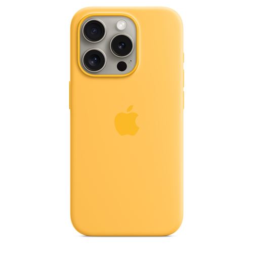 Apple Coque en silicone avec MagSafe pour iPhone 15 Pro Rayon de soleil