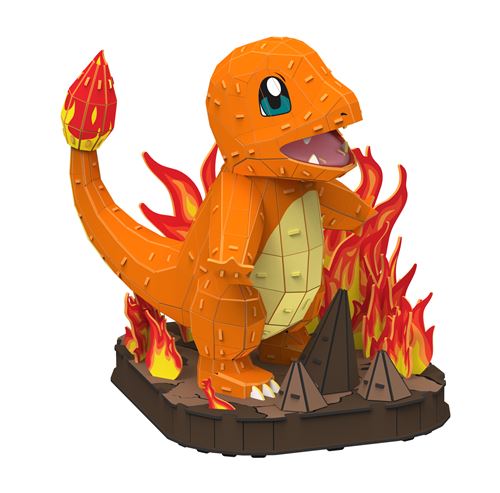 4D Build Multicolore Puzzle 3D 206 Pièces Salamèche Pokémon