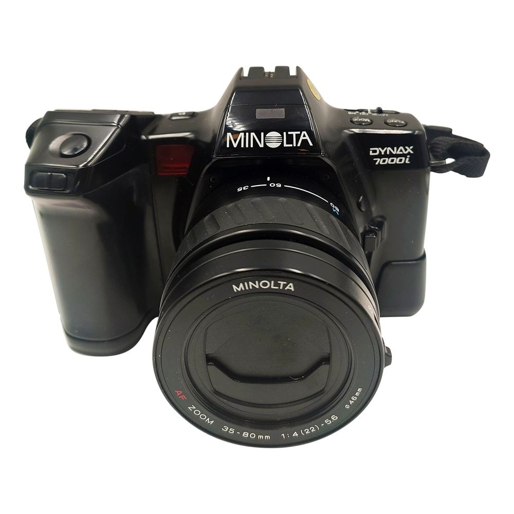 Appareil Photo Minolta Dinax 2xi Argenté – Avec Objectif Vivitar Et Flash, Non Testé (Pour Pièces)