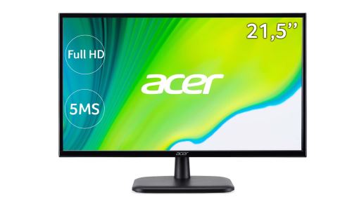 Acer EK220Q Abi - LED-monitor - 21.5 - 1920 x 1080 Full HD (1080p) @ 75 Hz - VA - 250 cd/m² - 3000:1 - 5 ms - HDMI, VGA - zwart