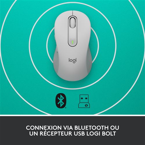 Logitech Signature M650 pour les entreprises - souris - Bluetooth - blanc  cassé (Amérique du Sud)