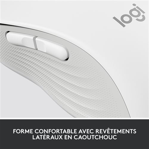 Logitech - Souris Sans Fil Logitech Signature M650 - Silencieuse,  Bluetooth, Boutons Programmables - Blanche - Souris - Rue du Commerce
