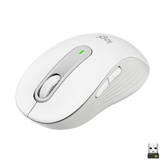 Souris Sans Fil Logitech Signature M650 L - Version Gaucher, Couleur Blanche
