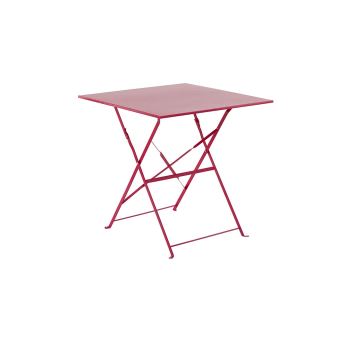 Table de Jardin Pliable Hesperide Camargue 70 x 70 cm Framboise