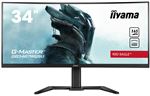 iiyama G-MASTER Red Eagle GB3467WQSU-B5 - Écran LED - incurvé - 34" - 3440 x 1440 UWQHD @ 165 Hz - VA - 550 cd/m² - 3000:1 - HDR400 - 0.4 ms - 2xHDMI, 2xDisplayPort - haut-parleurs - noir mat