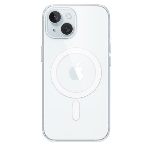 Apple Coque en silicone avec MagSafe pour iPhone 15 Transparente