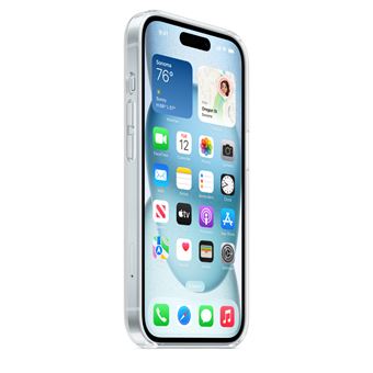 Apple - Coque de protection pour téléphone portable - compatibilité avec MagSafe - polycarbonate - clair - pour iPhone 15