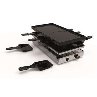 Koenig Gril Pizza/Raclette 4 en 1 Gril combiné pour pizza, raclette, grillades et crêpe