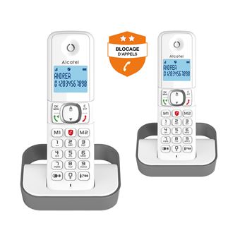 Téléphone Fixe Sans Fil Blanc Avec Répondeur Intégré Et Grand Écran  Rétroéclairé 7445012679623