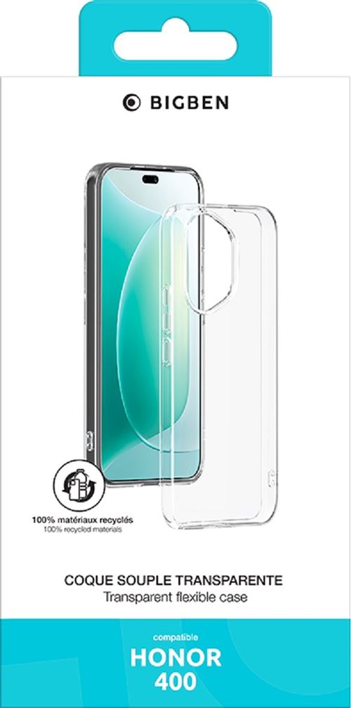 Silisoft transparente Honor 400 100% recycle - vue 2