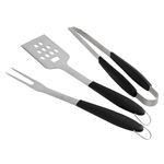 Set 3 ustensiles inox Le Marquier AGR02 Noir et Argent