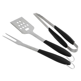 Set 3 ustensiles inox Le Marquier AGR02 Noir et Argent