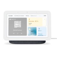 Enceinte intelligente sans fil Bluetooth et Wi-Fi Google Nest Hub 2è génération avec écran connecté Charbon