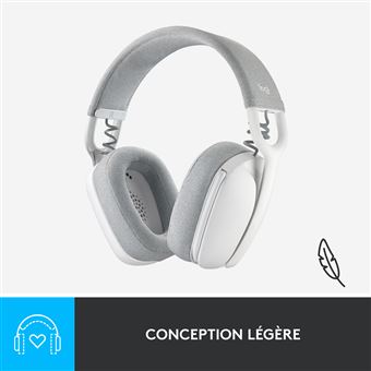 Casque PC sans fil Bluetooth Logitech Zone Vibe 100 Blanc