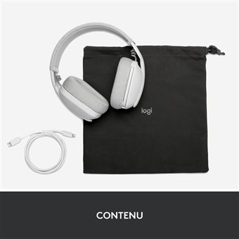 Casque PC sans fil Bluetooth Logitech Zone Vibe 100 Blanc