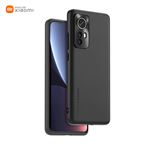 Coque arrière semi-rigide avec touché peau pour Xiaomi 12/12X 5G Made For Xiaomi Noir